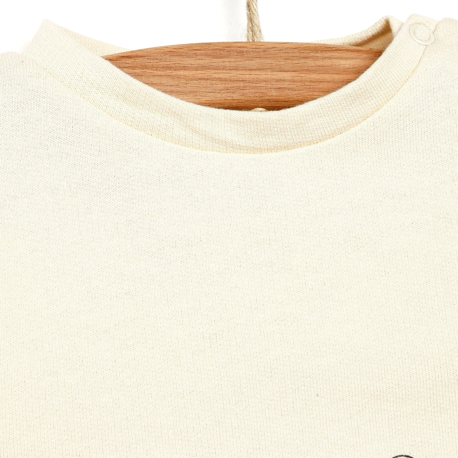 Antebies Newborn Cheetah Organic Sweatshirt - Beige