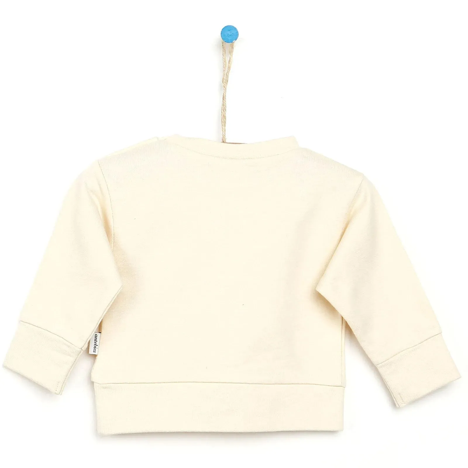 Antebies Newborn Cheetah Organic Sweatshirt - Beige