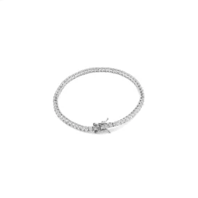 Classic Prong Silver Tennis Bracelet