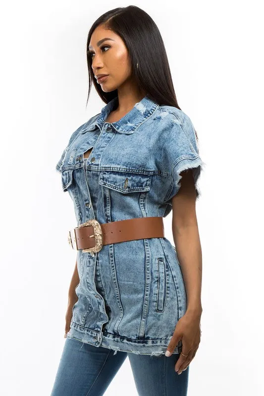 DENIM VEST JACKET