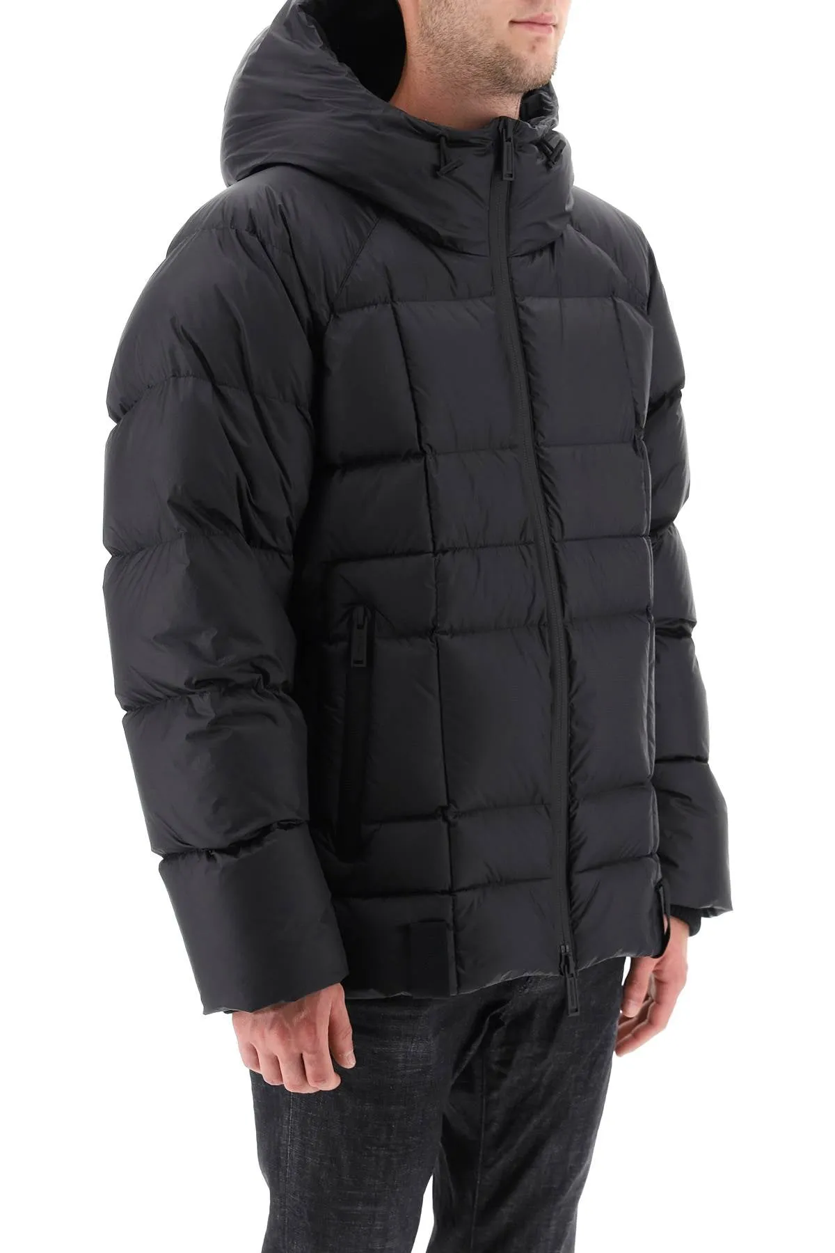 Dsquared2 logo print hooded down jacket