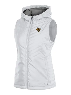 Georgia Tech Yellow Jackets Under Armour WOMEN'S White Storm Hooded Puffer Vest