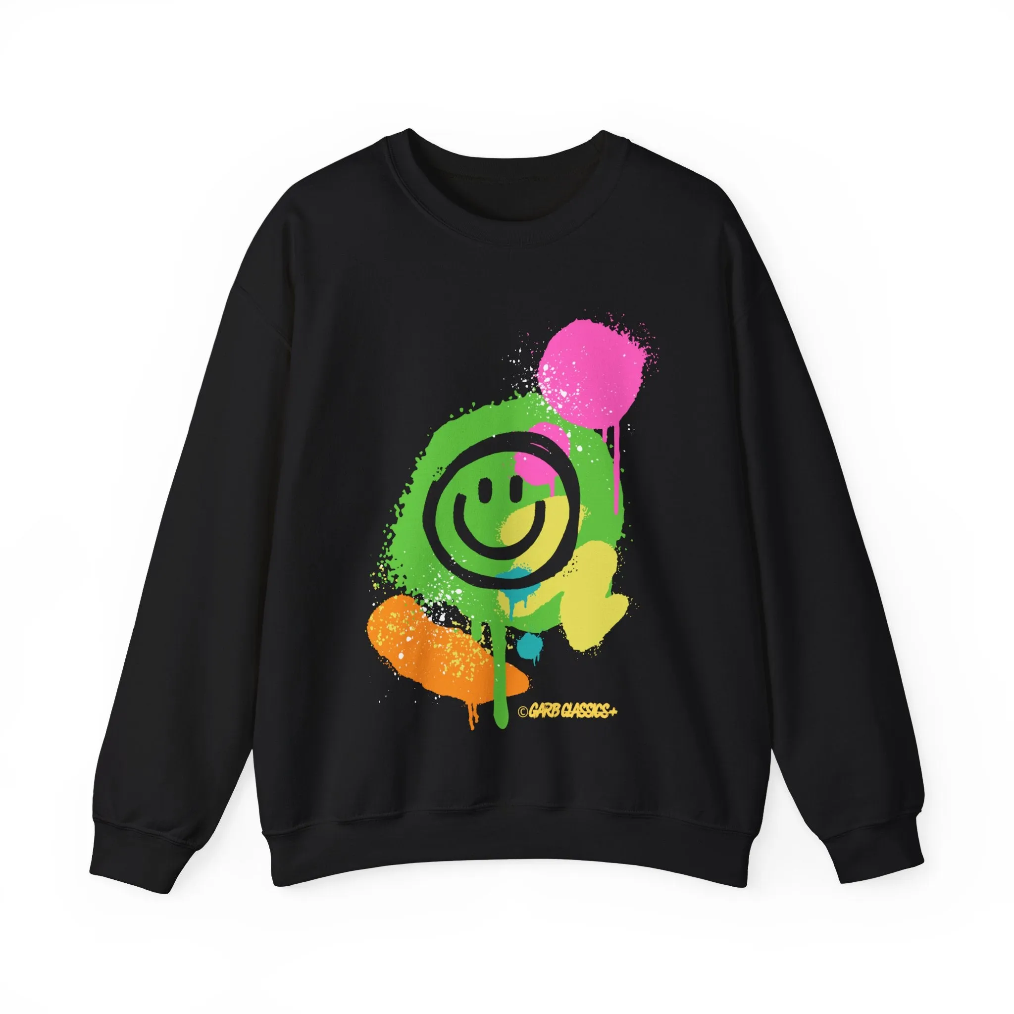 Graffiti Smiley Graphic Crewneck