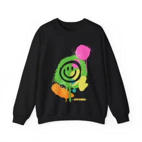 Graffiti Smiley Graphic Crewneck