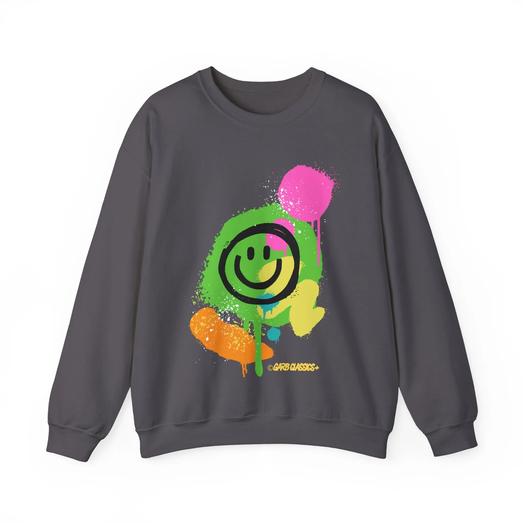 Graffiti Smiley Graphic Crewneck