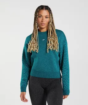 Gymshark Adapt Animal Sweatshirt - Reef | Winter Teal