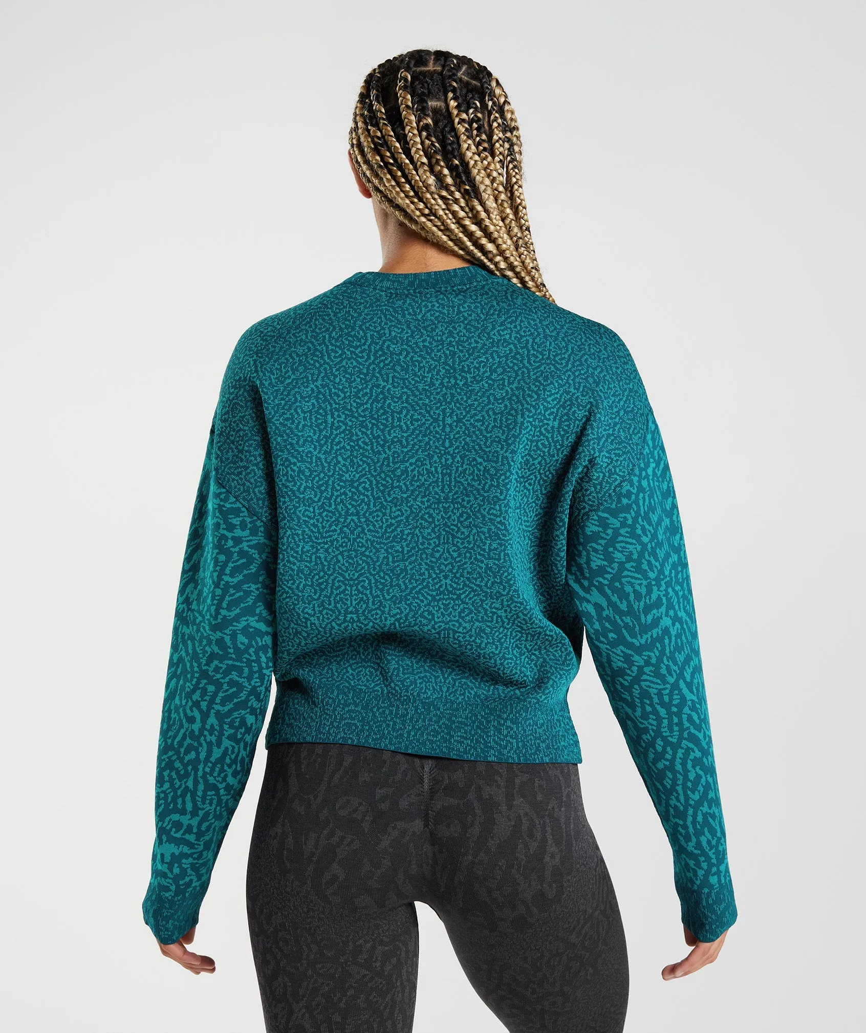 Gymshark Adapt Animal Sweatshirt - Reef | Winter Teal