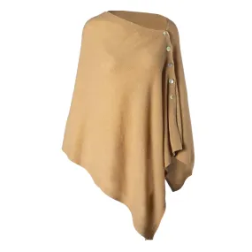 Lambswool Poncho- Camel