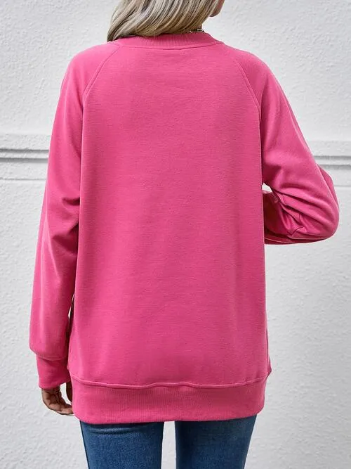 Round Neck Long Sleeve Sweatshirt