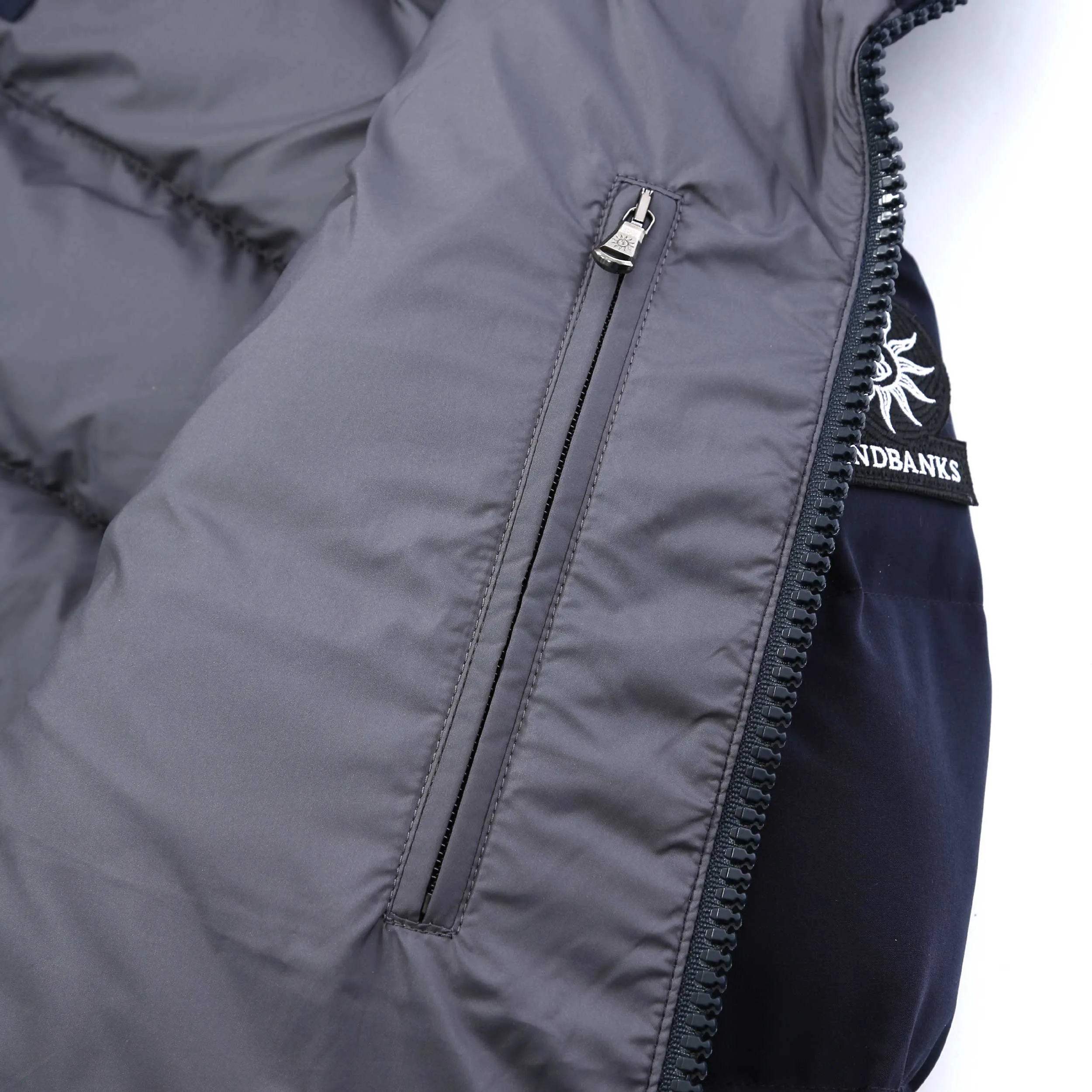 Sandbanks Banks Puffer Jacket in Navy