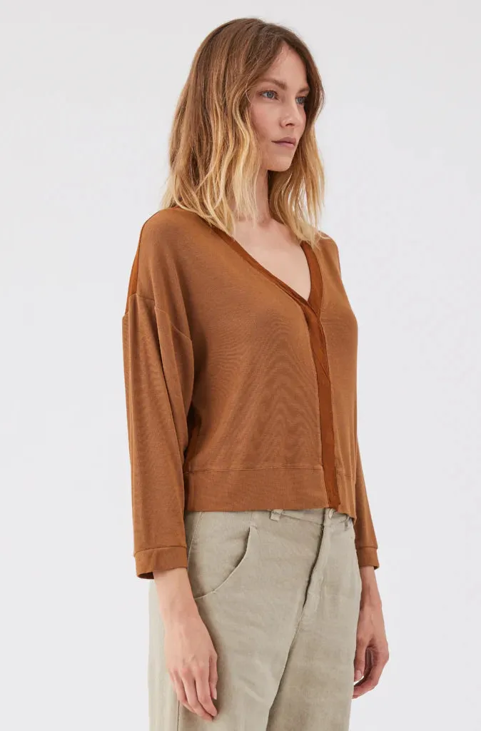 Transit Par Such Cardigan in Rust