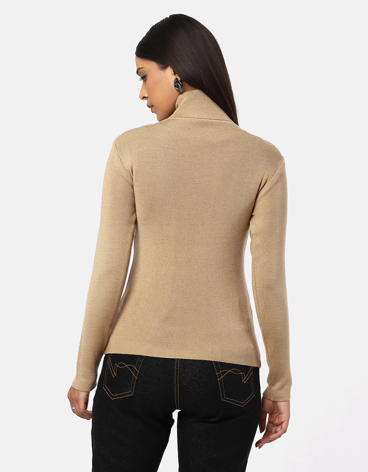 Women Woolen High Neck  Skivvy