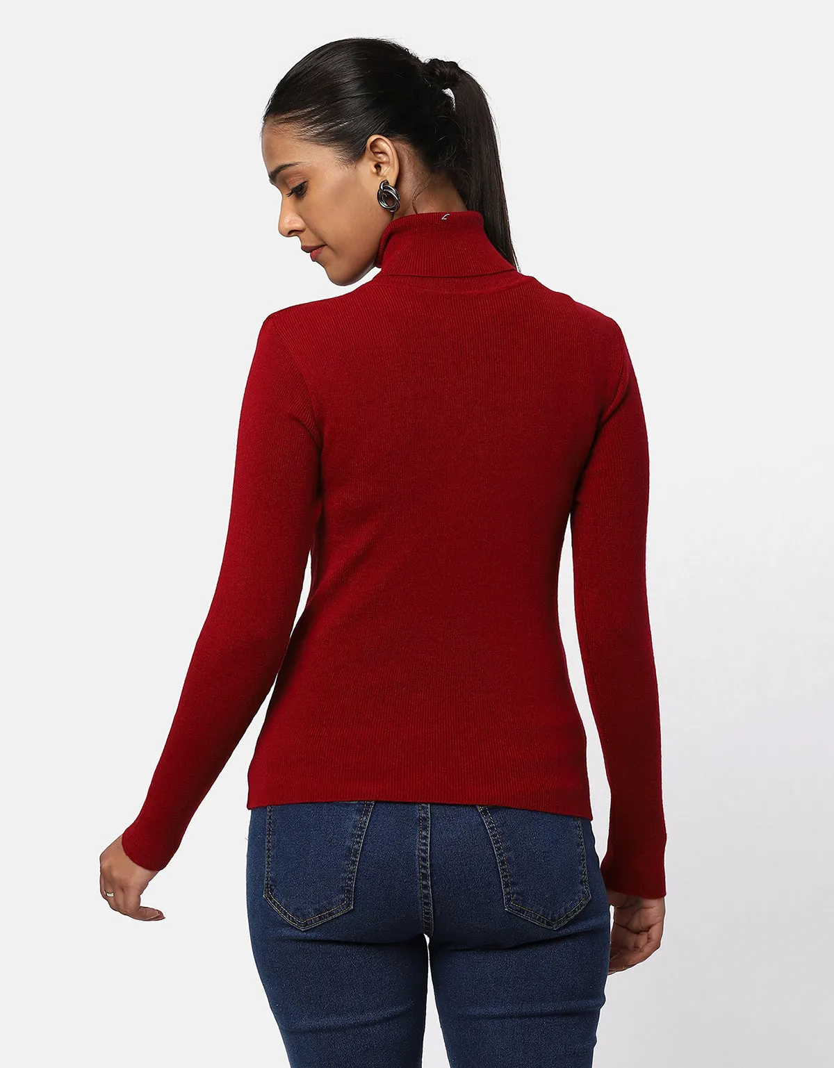 Women Woolen High Neck  Skivvy